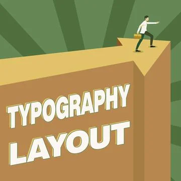Text caption presenting Typography Layout. Business overview theory and practice 스톡 일러스트