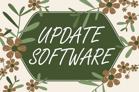 Text caption presenting Update Software. Business approach replacing program 스톡 일러스트