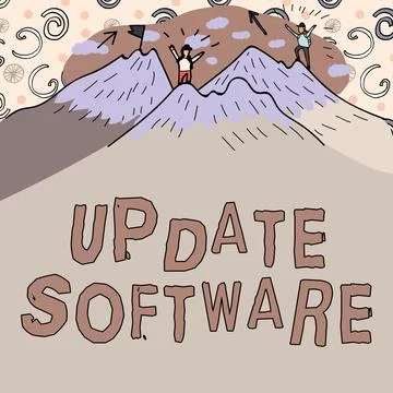 Text caption presenting Update Software. Internet Concept an application patch Illustrazione stock
