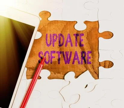 Text caption presenting Update Software. Business showcase replacing program 스톡 사진