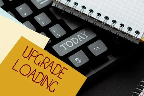 Text caption presenting Upgrade Loading. Conceptual photo advancement of Stockfoto's