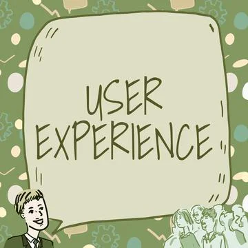 Text caption presenting User Experience. Business concept using website Stock Illustration
