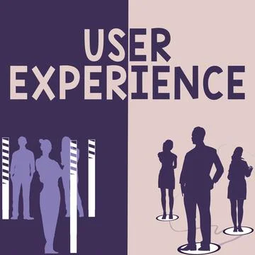 Text caption presenting User Experience. Business approach how a person reacts Stock Illustration