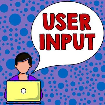 Text caption presenting User Input. Business overview Any information or data 스톡 일러스트