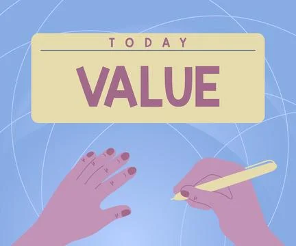 Text caption presenting Value. Business concept principles or standards 스톡 일러스트