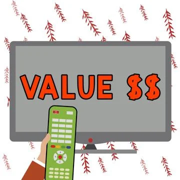 Text caption presenting Value . Business approach the worth of the process id of Stock Illustration