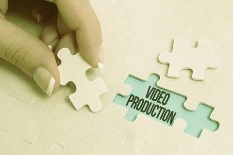 Text caption presenting Video Production. Business overview process of Stock Photos