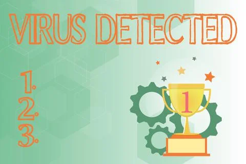 Text caption presenting Virus Detected. Business approach A computer program Illustrazione stock