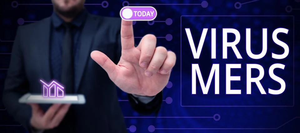 Text caption presenting Virus Mers. Business approach viral respiratory illness Stock Photos
