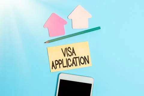 Text caption presenting Visa Application. Internet Concept an process of getting Stock Photos