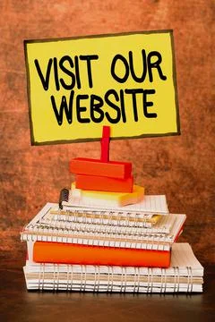 Text caption presenting Visit Our Website. Business concept visitor who arrives Stock Photos