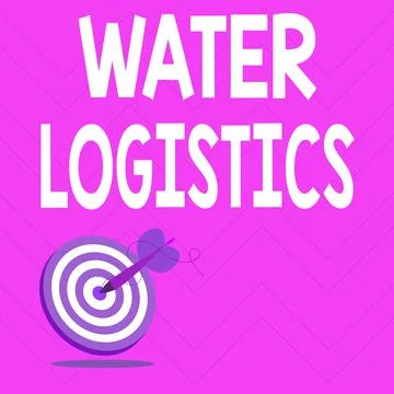 Text caption presenting Water Logistics. Concept meaning Water Logistics イラスト素材