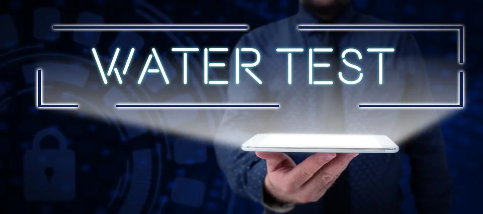 Text caption presenting Water Test. Conceptual photo Sampling of various liquid Stock Photos