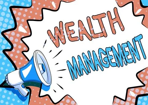 Text caption presenting Wealth Management. Word Written on performance tracking Illustrazione stock