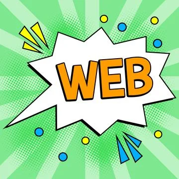 Text caption presenting Web. Business showcase a system of Internet servers that Illustrazione stock