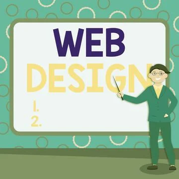 Text caption presenting Web Design. Internet Concept website creation which Stock Illustration