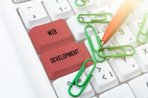 Text caption presenting Web Development. Business concept Web Development Foto stock