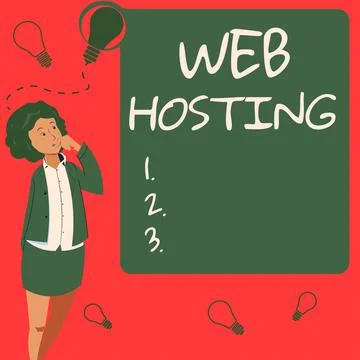 Text caption presenting Web Hosting. Business approach business allowing access Stock Illustration