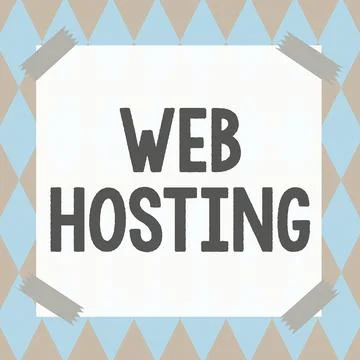 Text caption presenting Web Hosting. Business idea business allowing access to a Stock Illustration