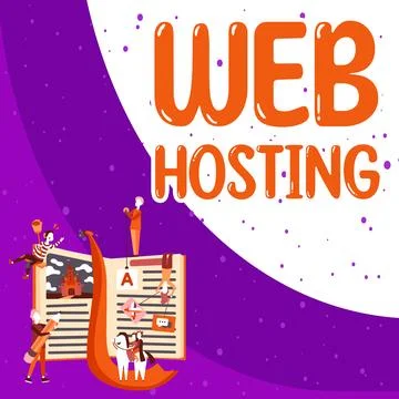 Text caption presenting Web Hosting. Business idea The activity of providing Stock Illustration