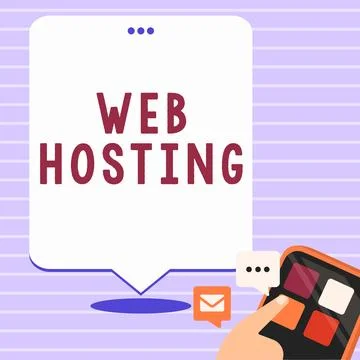 Text caption presenting Web Hosting. Internet Concept The activity of providing Stock Illustration