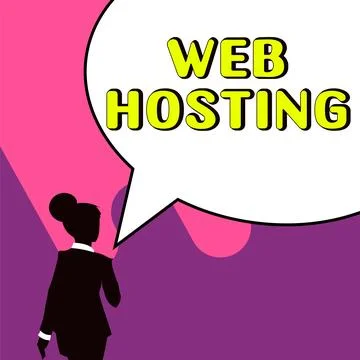 Text caption presenting Web Hosting. Conceptual photo The activity of providing Stock Illustration