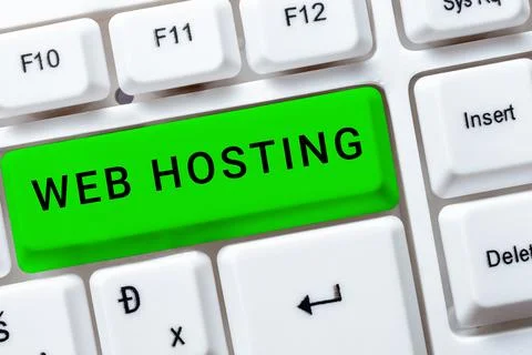 Text caption presenting Web Hosting. Concept meaning The activity of providing Stock Photos