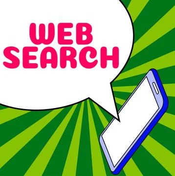 Text caption presenting Web Search. Business concept software system designed to イラスト素材