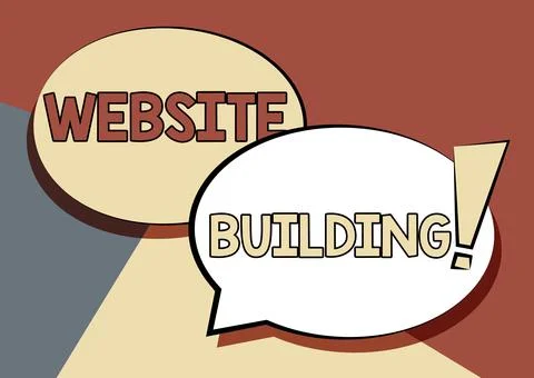 Text caption presenting Website Building. Business overview tools that typically 스톡 일러스트