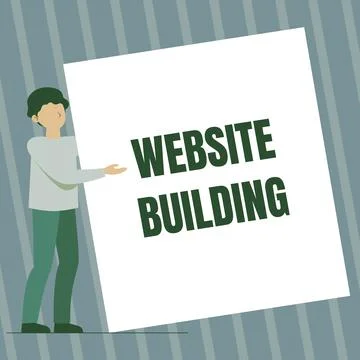 Text caption presenting Website Building. Business concept site is constructed Ilustración de archivo