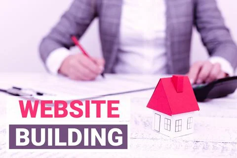 Text caption presenting Website Building. Business concept tools that typically Foto stock