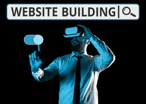 Text caption presenting Website Building. Business approach tools that typically Foto stock