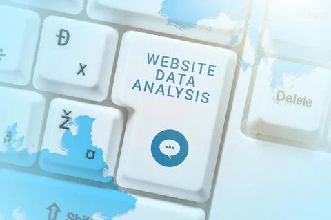 Text caption presenting Website Data Analysis. Conceptual photo analysis and 스톡 사진