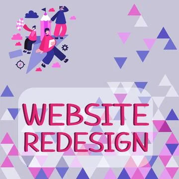 Text caption presenting Website Redesign. Word Written on modernize improver or Illustration