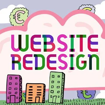 Text caption presenting Website Redesign. Word Written on modernize improver or Illustration