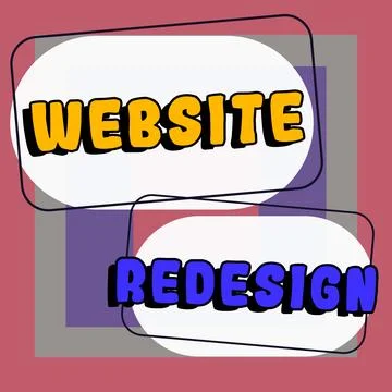 Text caption presenting Website Redesign. Business approach modernize improver Illustration