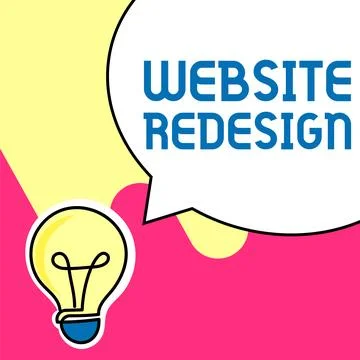 Text caption presenting Website Redesign. Business approach modernize improver Stockillustratie