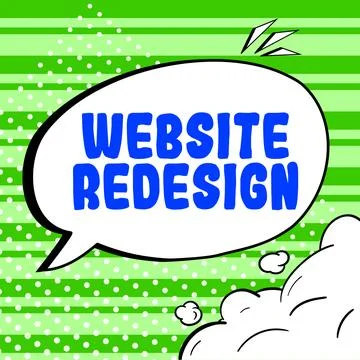 Text caption presenting Website Redesign. Concept meaning modernize improver or Illustration