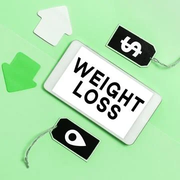 Text caption presenting Weight Loss. Business approach Decrease in Body Fluid Stock Photos