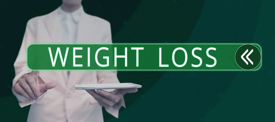 Text caption presenting Weight Loss. Business approach Decrease in Body Fluid Stock Photos