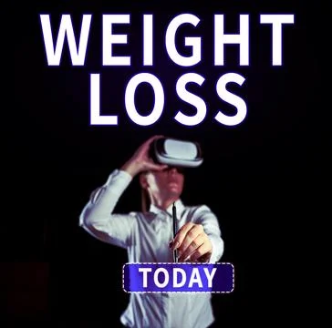 Text caption presenting Weight Loss. Business idea Decrease in Body Fluid Muscle Stock Photos
