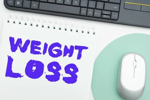 Text caption presenting Weight Loss. Business approach Decrease in Body Fluid Stock Photos