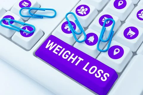 Text caption presenting Weight Loss. Business approach Decrease in Body Fluid Stock Photos
