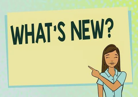 Text caption presenting What S New Question. Business approach when you ask Illustrazione stock