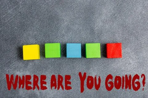 Text caption presenting Where Are You Goingquestion. Business approach used to Stock Photos