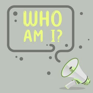 Text caption presenting Who Am I. Business showcase when being asked about your 스톡 일러스트