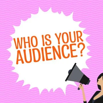 Text caption presenting Who Is Your Audience. Concept meaning who is watching or Ilustración de archivo