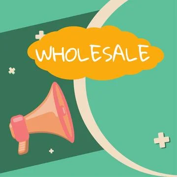 Text caption presenting Wholesale. Business showcase the sale of commodities in Stock Illustration