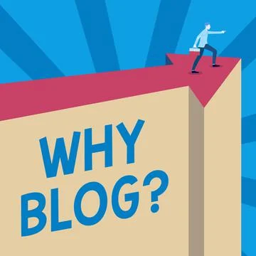 Text caption presenting Why Blogquestion. Concept meaning reason why regularly Stock Illustration