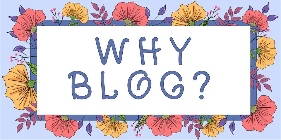 Text caption presenting Why Blogquestion. Business showcase computer network Illustrazione stock